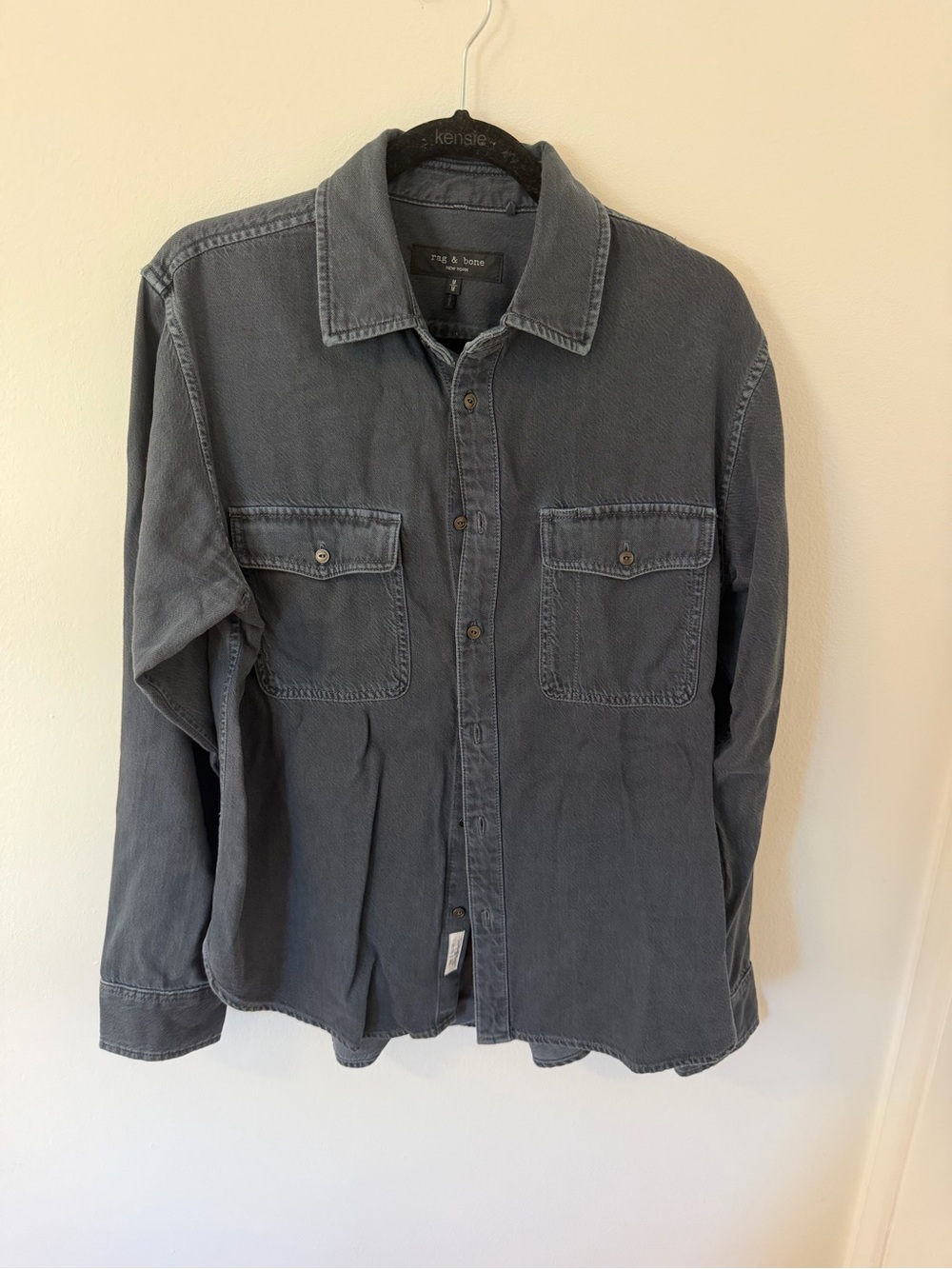 Rag and Bone  Men’s Dark Gray Button-Up